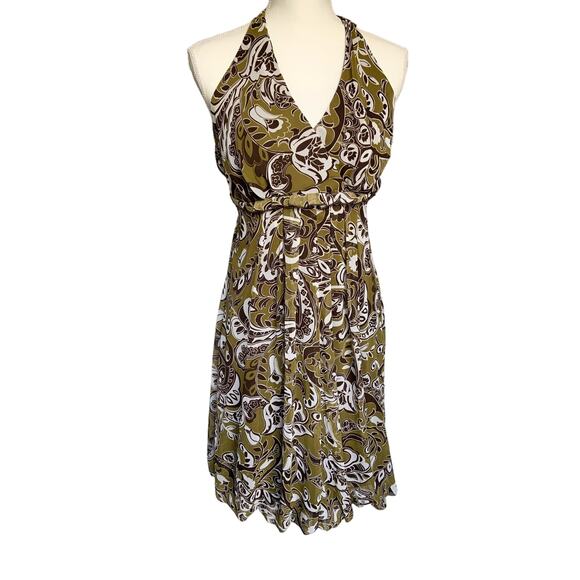 Vintage Rabbit Rabbit Rabbit Design Halter Above Knee Dress Women's 10 Medium - Picture 1 of 10